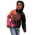 Personalised Polynesia Fishing Kid Hoodie With Maori Hei Matau Fish Hook Pink Art - Wonder Print Shop
