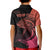 Personalised Polynesia Fishing Kid Polo Shirt With Maori Hei Matau Fish Hook Pink Art - Wonder Print Shop