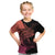 Personalised Polynesia Fishing Kid T Shirt With Maori Hei Matau Fish Hook Pink Art - Wonder Print Shop