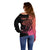 Personalised Polynesia Fishing Off Shoulder Sweater With Maori Hei Matau Fish Hook Pink Art - Wonder Print Shop