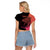 Personalised Polynesia Fishing Raglan Cropped T Shirt With Maori Hei Matau Fish Hook Pink Art - Wonder Print Shop