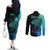 personalised-polynesia-fishing-couples-matching-off-the-shoulder-long-sleeve-dress-and-long-sleeve-button-shirts-with-maori-hei-matau-fish-hook-turquoise-art