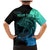 Personalised Polynesia Fishing Family Matching Mermaid Dress and Hawaiian Shirt With Maori Hei Matau Fish Hook Turquoise Art LT9 - Wonder Print Shop