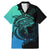 Personalised Polynesia Fishing Family Matching Mermaid Dress and Hawaiian Shirt With Maori Hei Matau Fish Hook Turquoise Art LT9 - Wonder Print Shop