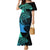 Personalised Polynesia Fishing Family Matching Mermaid Dress and Hawaiian Shirt With Maori Hei Matau Fish Hook Turquoise Art LT9 - Wonder Print Shop
