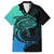 Personalised Polynesia Fishing Hawaiian Shirt With Maori Hei Matau Fish Hook Turquoise Art - Wonder Print Shop