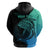 Personalised Polynesia Fishing Hoodie With Maori Hei Matau Fish Hook Turquoise Art - Wonder Print Shop