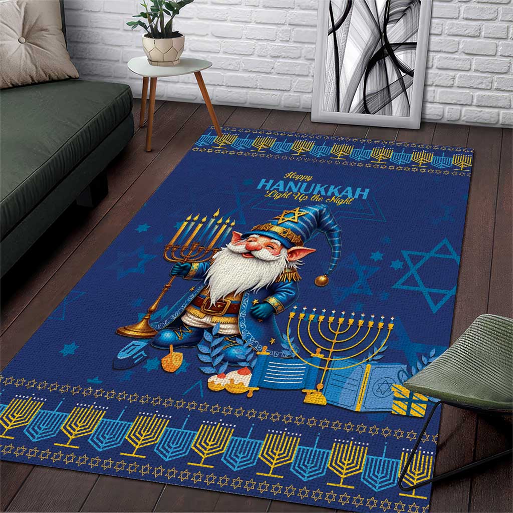 Hanukkah Jewish Star of David Area Rug Chilling With My Gnomies LT9 - Wonder Print Shop