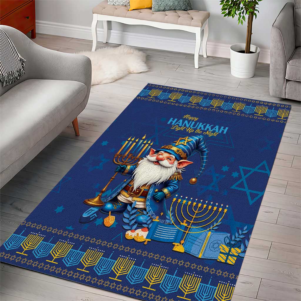 Hanukkah Jewish Star of David Area Rug Chilling With My Gnomies LT9 - Wonder Print Shop