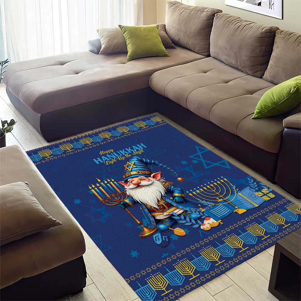Hanukkah Jewish Star of David Area Rug Chilling With My Gnomies LT9 - Wonder Print Shop