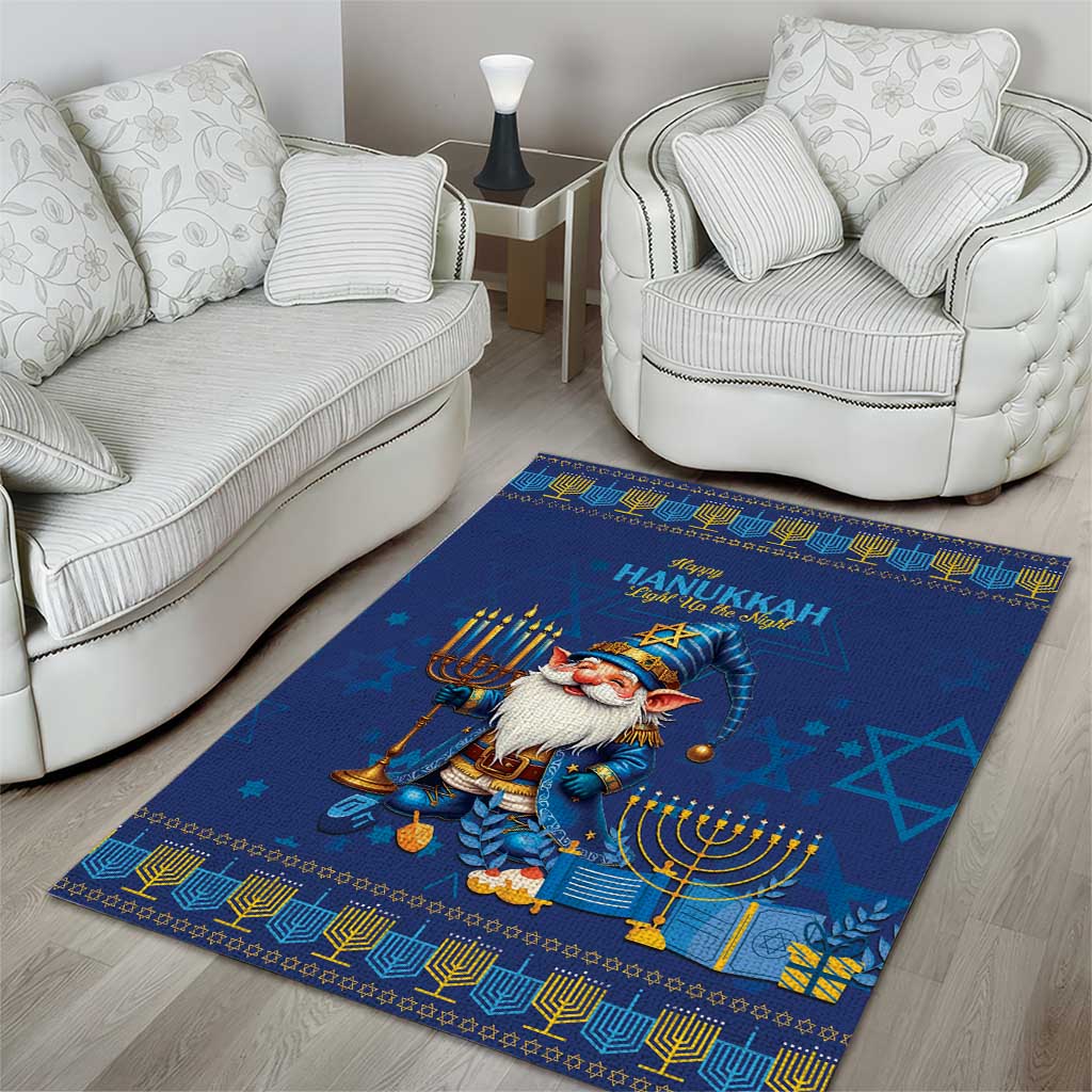 Hanukkah Jewish Star of David Area Rug Chilling With My Gnomies LT9 - Wonder Print Shop