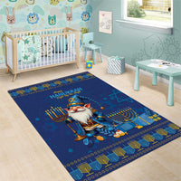 Hanukkah Jewish Star of David Area Rug Chilling With My Gnomies LT9 - Wonder Print Shop