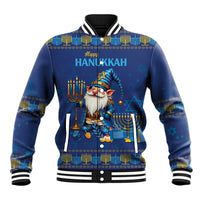 Hanukkah Jewish Star of David Baseball Jacket Chilling With My Gnomies LT9 - Wonder Print Shop
