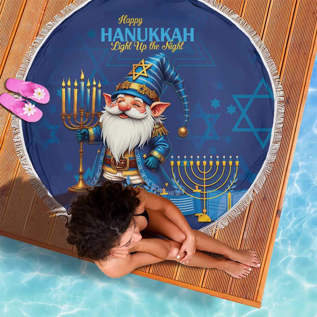 Hanukkah Jewish Star of David Beach Blanket Chilling With My Gnomies LT9 - Wonder Print Shop