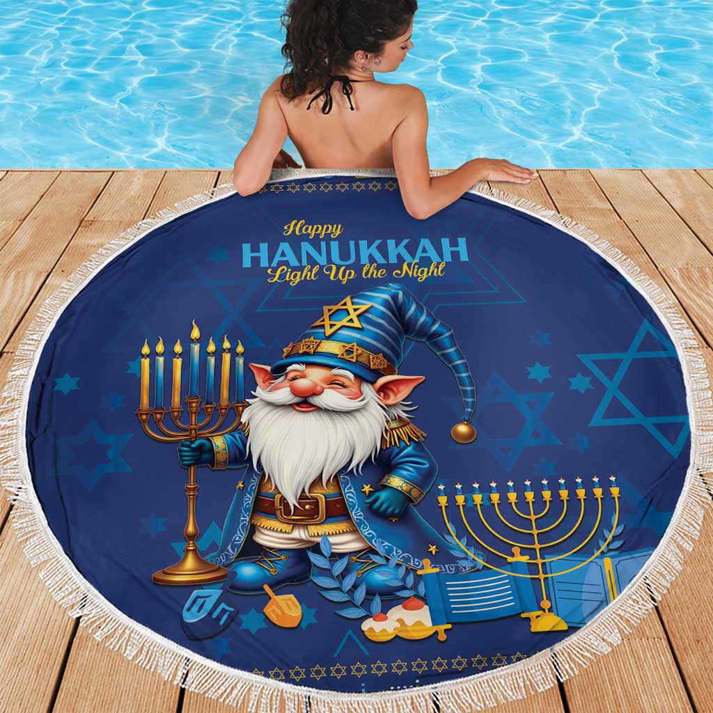 Hanukkah Jewish Star of David Beach Blanket Chilling With My Gnomies LT9 - Wonder Print Shop