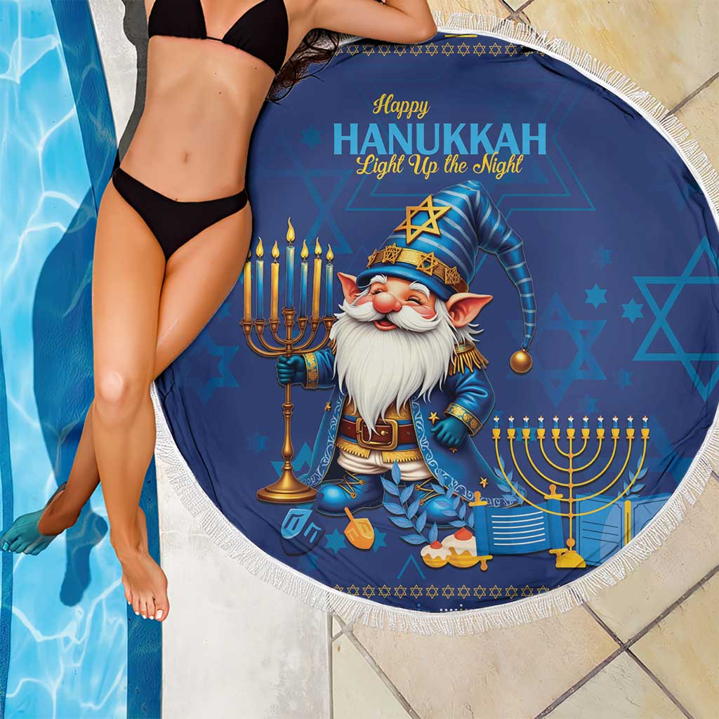 Hanukkah Jewish Star of David Beach Blanket Chilling With My Gnomies LT9 - Wonder Print Shop