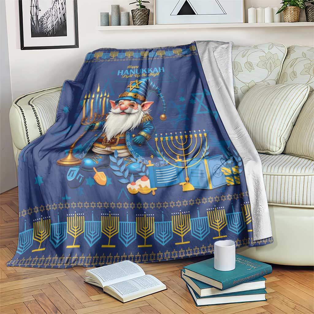Hanukkah Jewish Star of David Blanket Chilling With My Gnomies