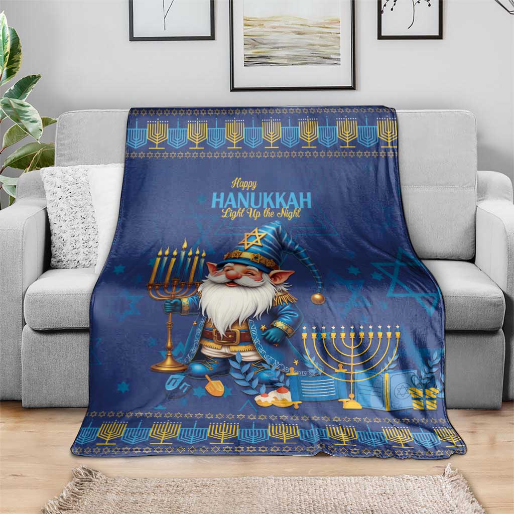 Hanukkah Jewish Star of David Blanket Chilling With My Gnomies