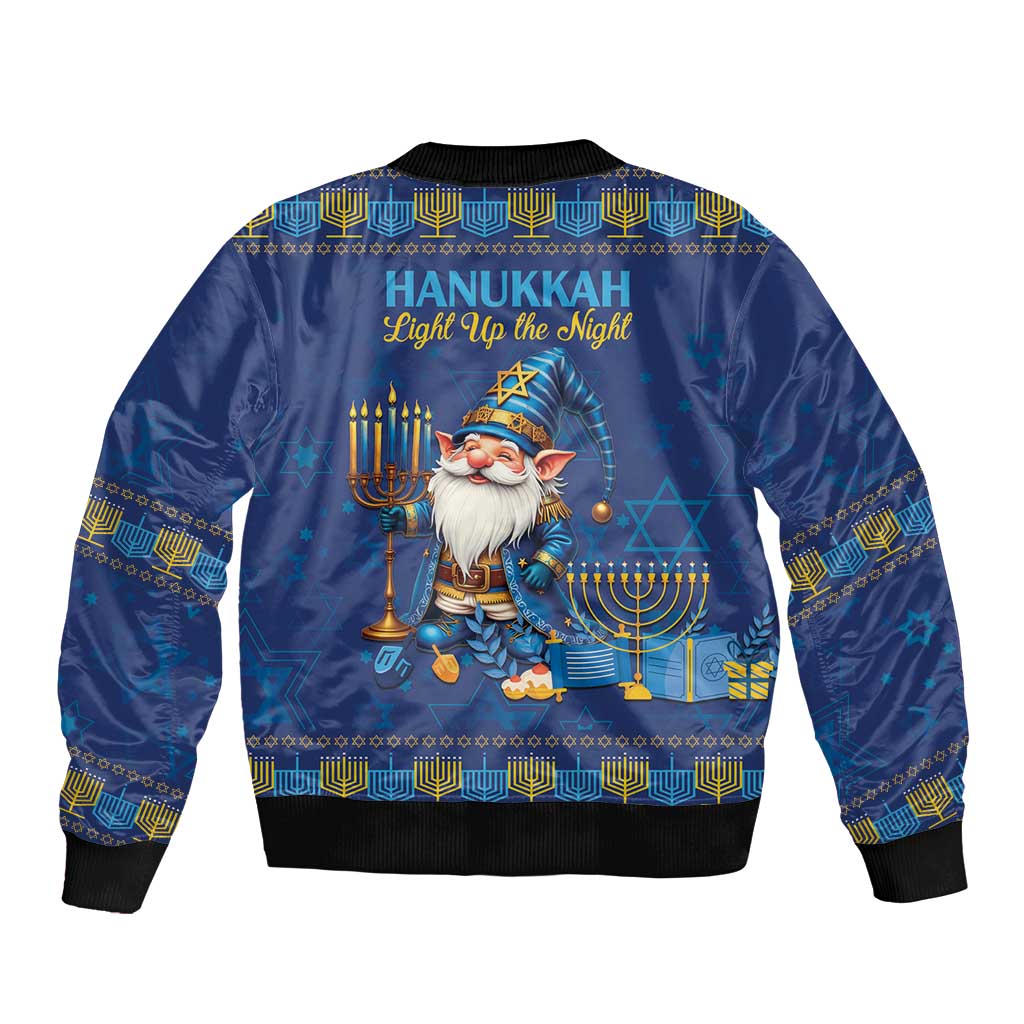 Hanukkah Jewish Star of David Bomber Jacket Chilling With My Gnomies LT9 - Wonder Print Shop
