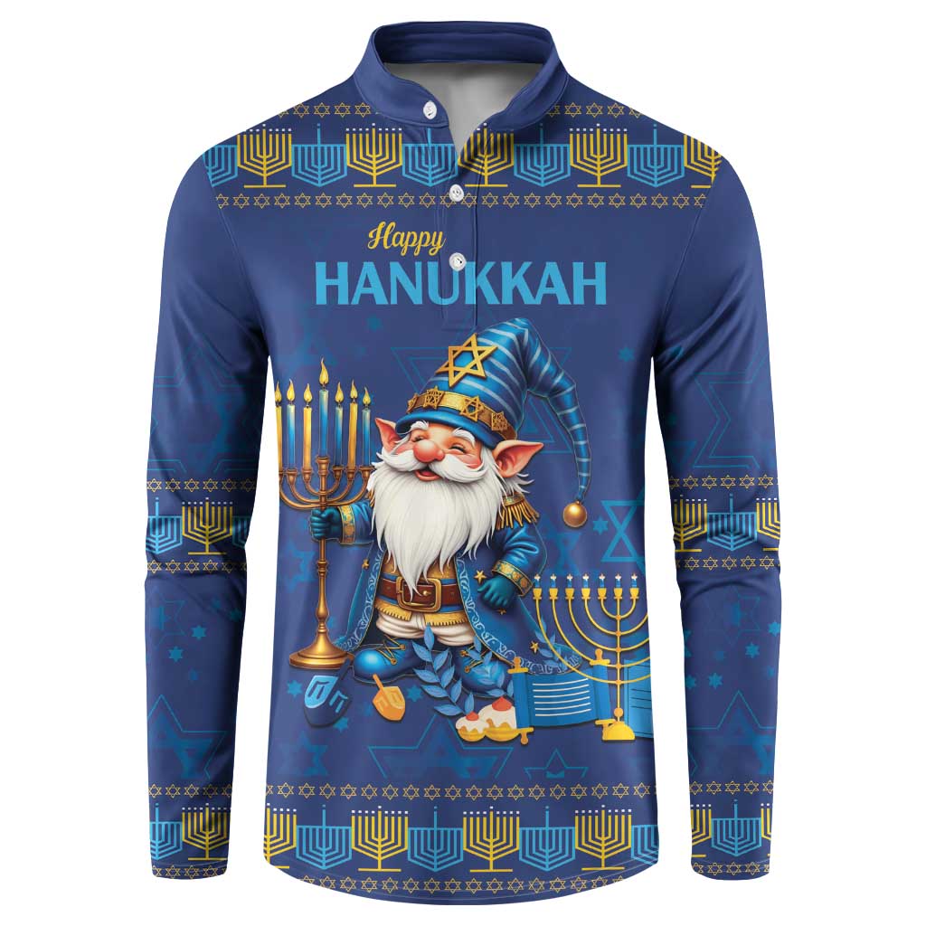 Hanukkah Jewish Star of David Button Sweatshirt Chilling With My Gnomies LT9 - Wonder Print Shop