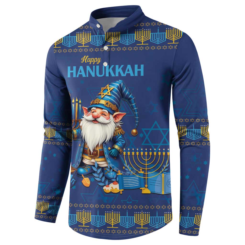 Hanukkah Jewish Star of David Button Sweatshirt Chilling With My Gnomies LT9 - Wonder Print Shop