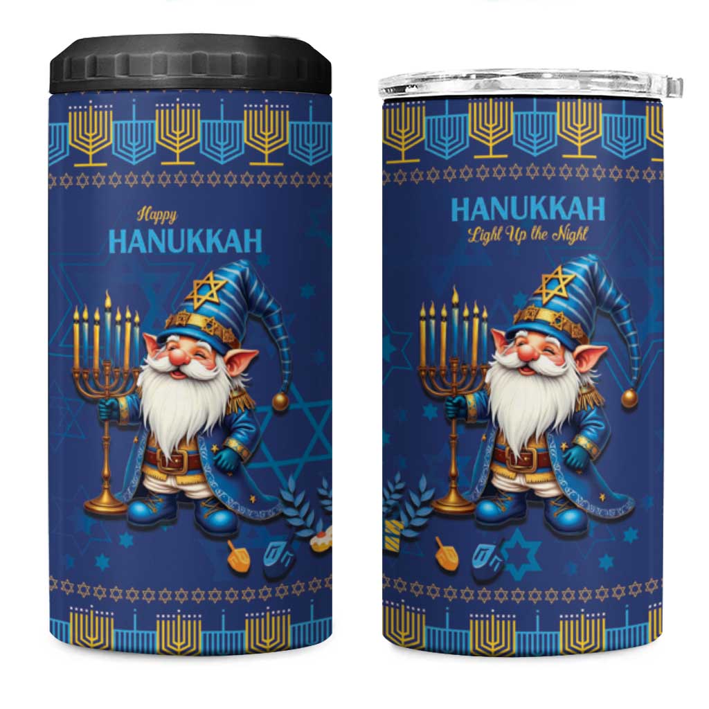 Hanukkah Jewish Star of David 4 in 1 Can Cooler Tumbler Chilling With My Gnomies LT9 - Wonder Print Shop