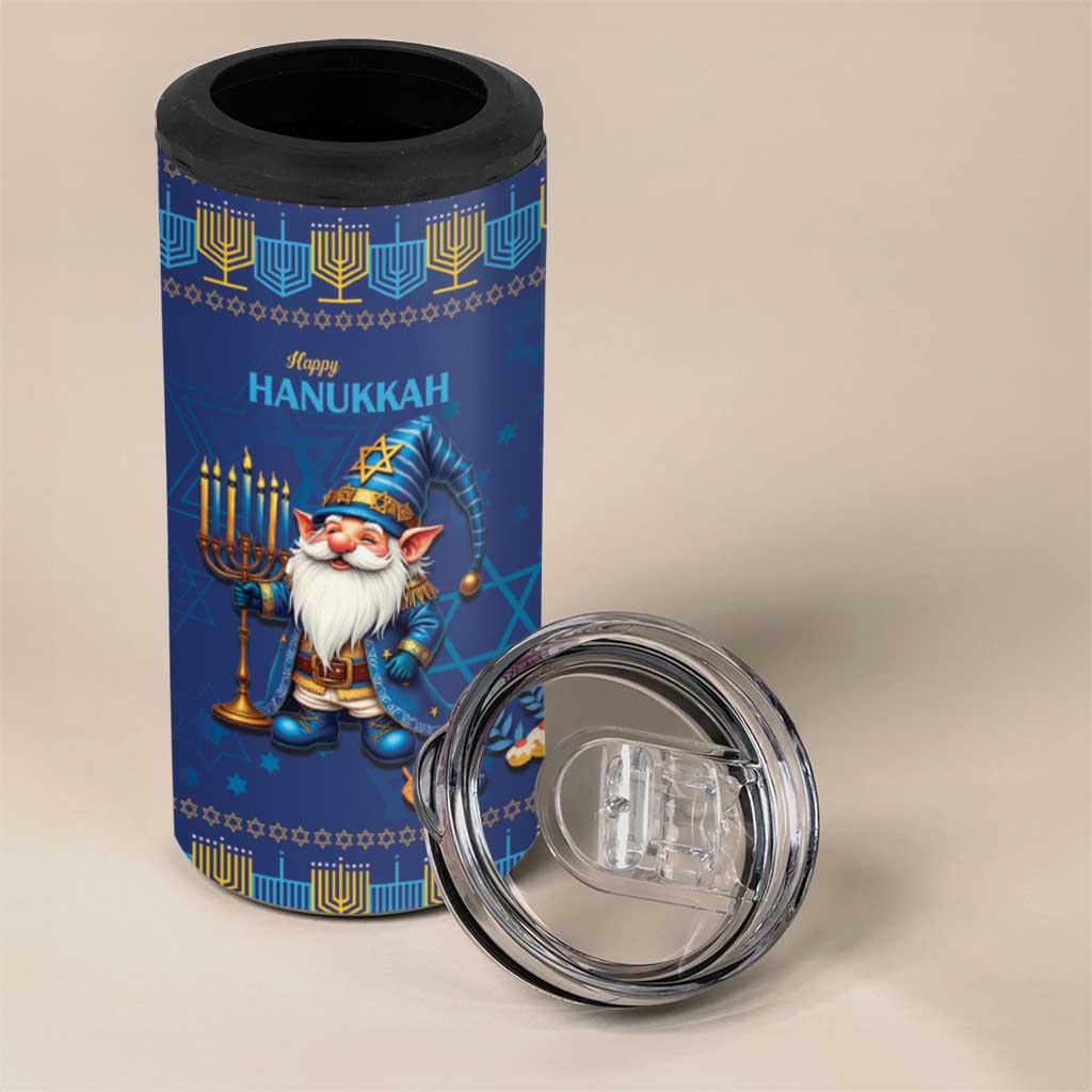 Hanukkah Jewish Star of David 4 in 1 Can Cooler Tumbler Chilling With My Gnomies LT9 - Wonder Print Shop