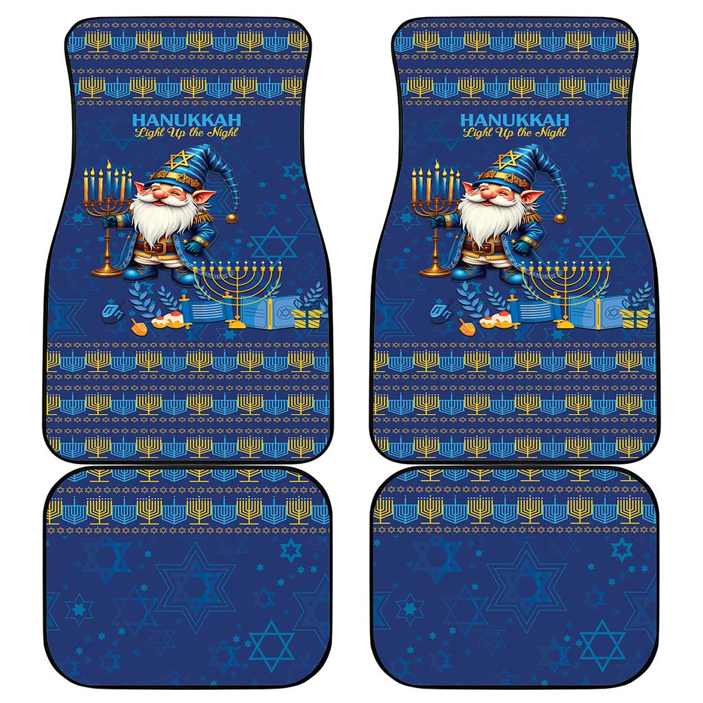 Hanukkah Jewish Star of David Car Mats Chilling With My Gnomies LT9 - Wonder Print Shop
