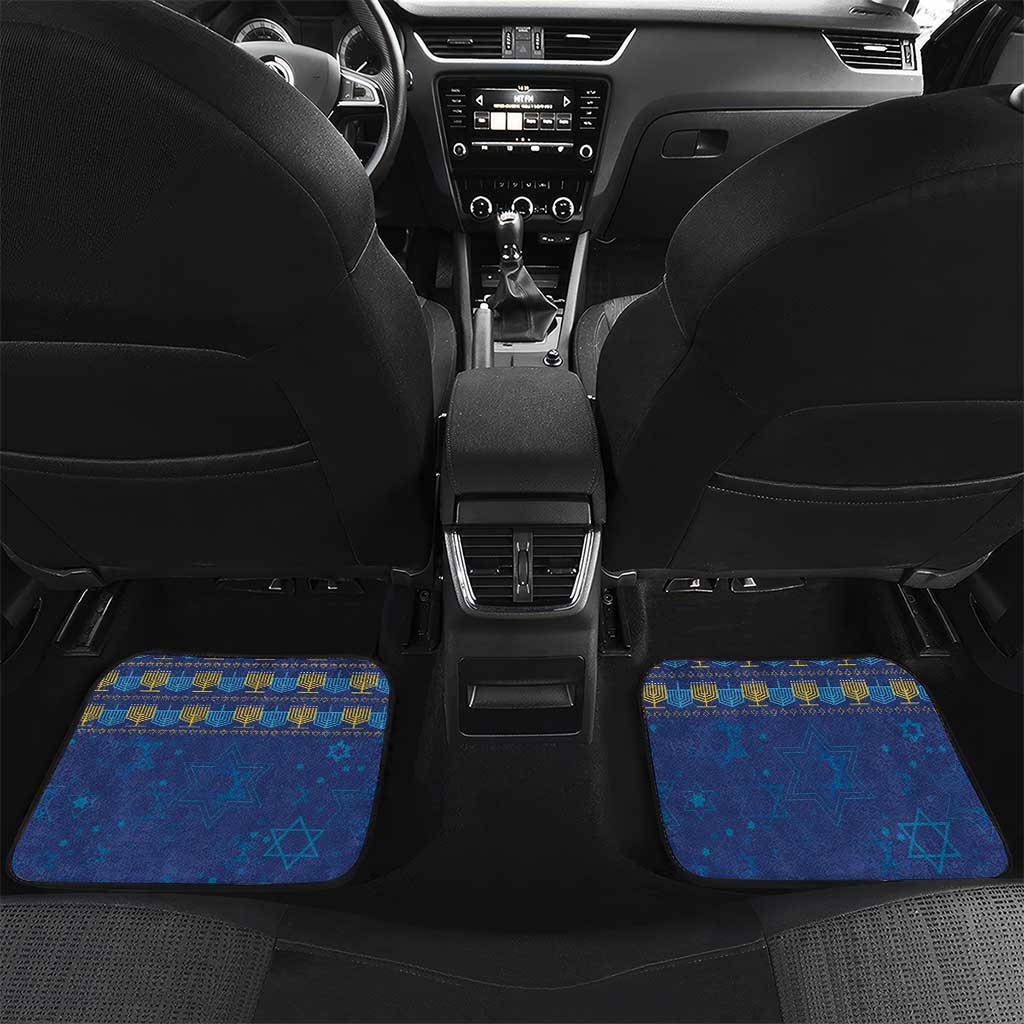 Hanukkah Jewish Star of David Car Mats Chilling With My Gnomies LT9 - Wonder Print Shop