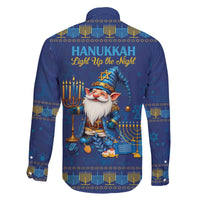 Hanukkah Jewish Star of David Family Matching Off The Shoulder Long Sleeve Dress and Hawaiian Shirt Chilling With My Gnomies - Wonder Print Shop