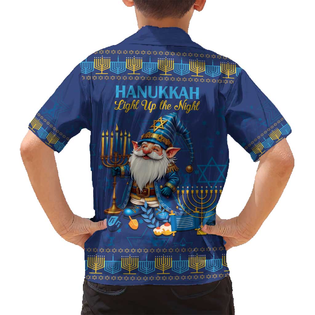 Hanukkah Jewish Star of David Family Matching Summer Maxi Dress and Hawaiian Shirt Chilling With My Gnomies - Wonder Print Shop