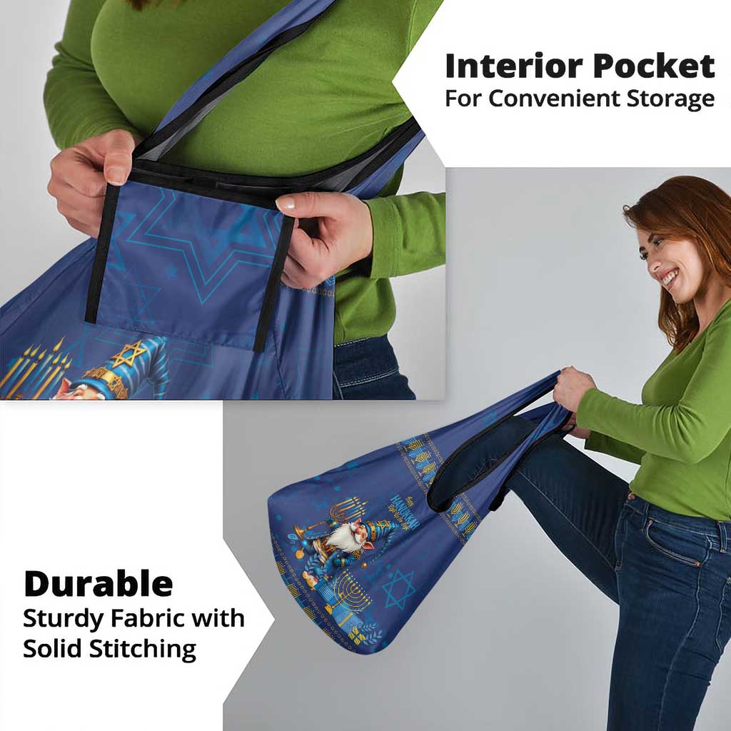 Hanukkah Jewish Star of David Grocery Bag Chilling With My Gnomies