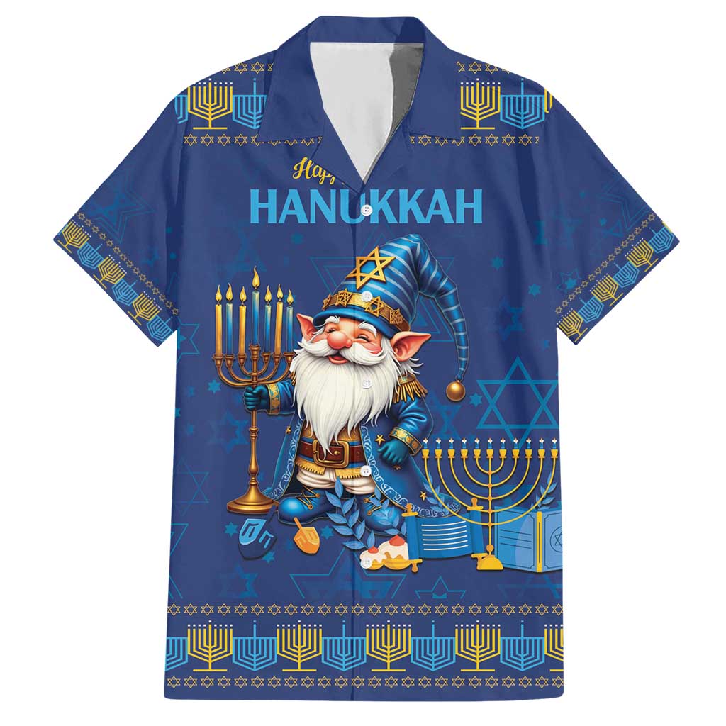 Hanukkah Jewish Star of David Hawaiian Shirt Chilling With My Gnomies - Wonder Print Shop