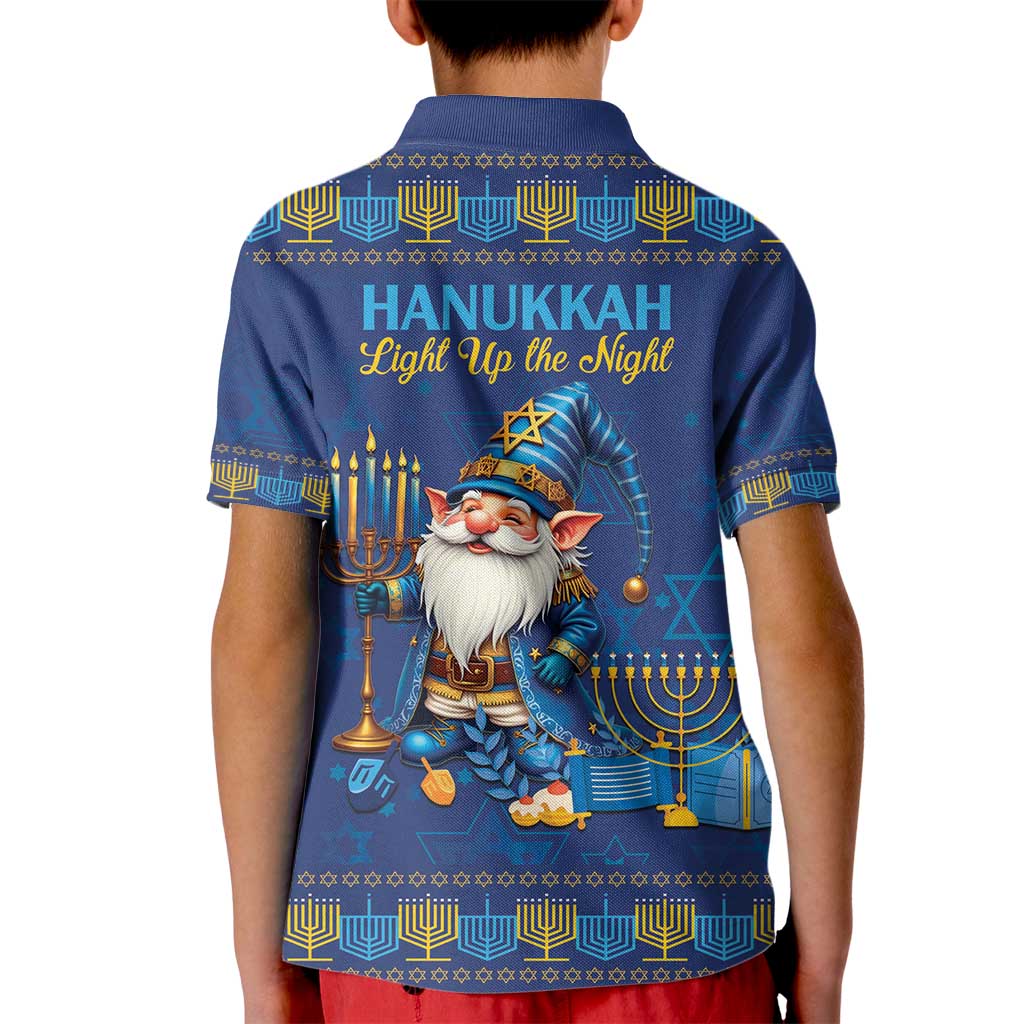 Hanukkah Jewish Star of David Kid Polo Shirt Chilling With My Gnomies - Wonder Print Shop