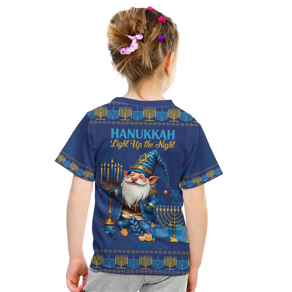Hanukkah Jewish Star of David Kid T Shirt Chilling With My Gnomies - Wonder Print Shop