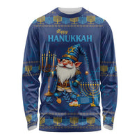 Hanukkah Jewish Star of David Long Sleeve Shirt Chilling With My Gnomies - Wonder Print Shop