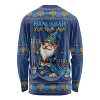 Hanukkah Jewish Star of David Long Sleeve Shirt Chilling With My Gnomies - Wonder Print Shop