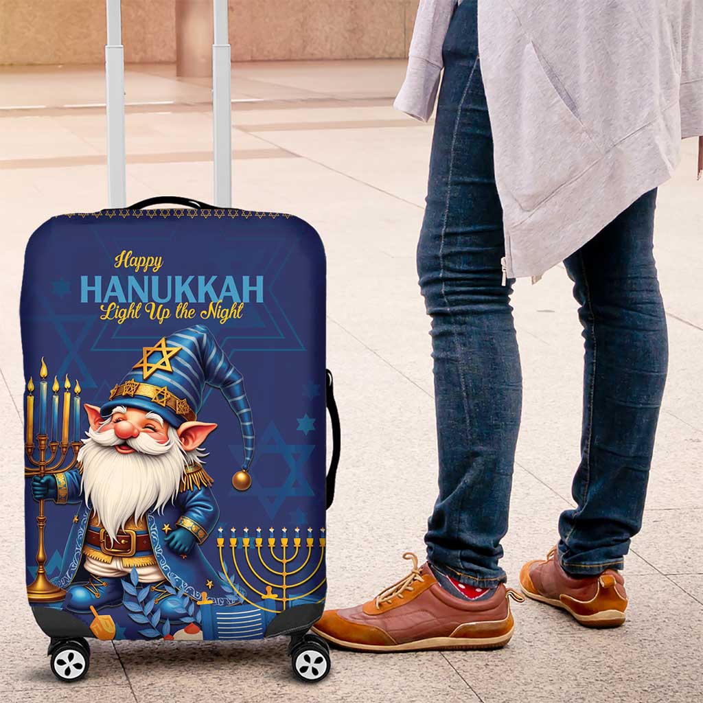 Hanukkah Jewish Star of David Luggage Cover Chilling With My Gnomies - Wonder Print Shop