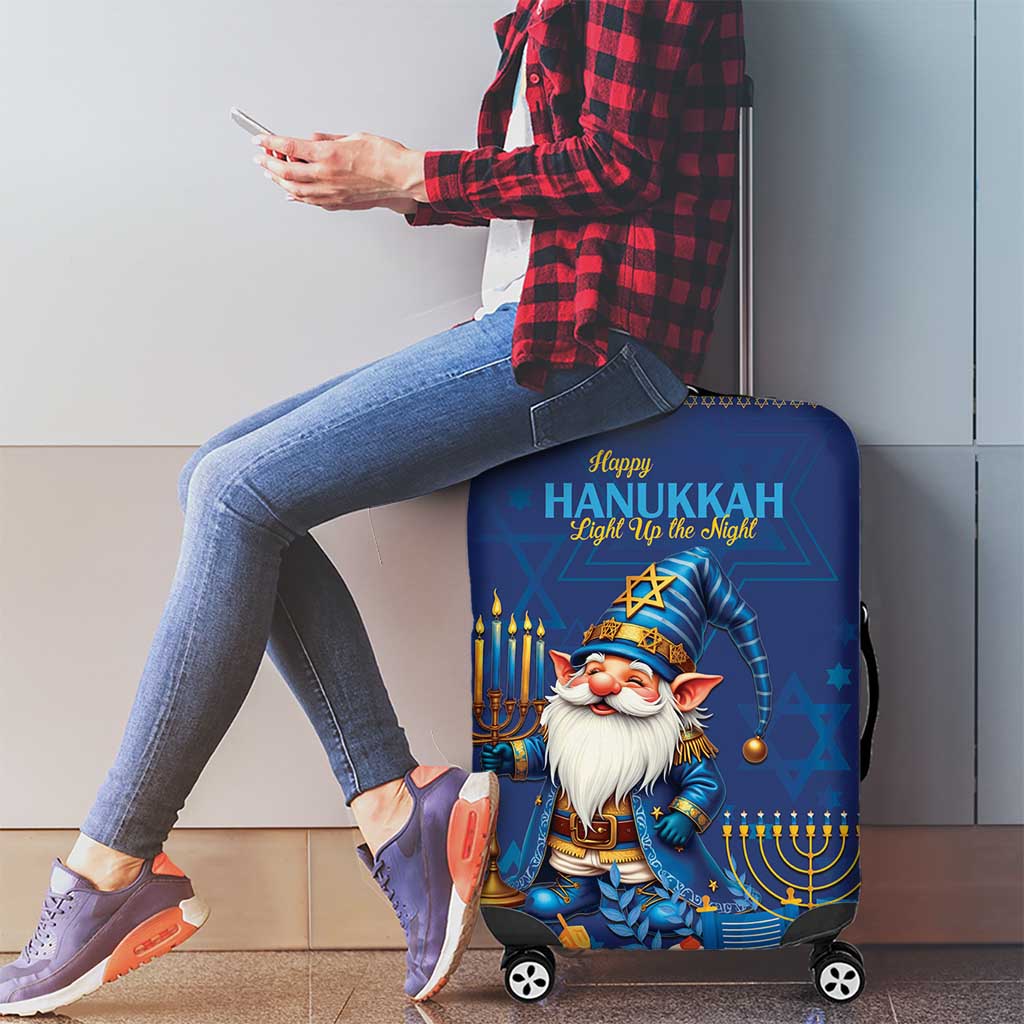 Hanukkah Jewish Star of David Luggage Cover Chilling With My Gnomies - Wonder Print Shop