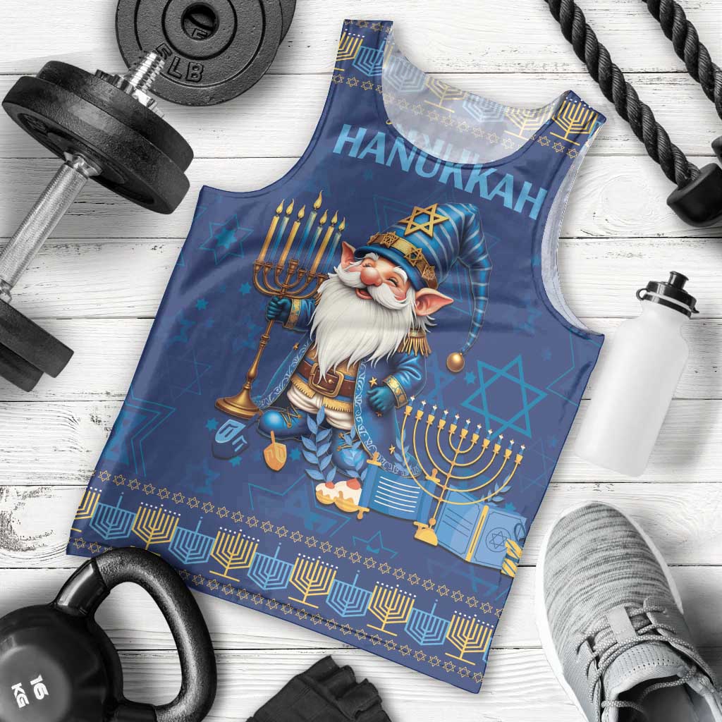 Hanukkah Jewish Star of David Men Tank Top Chilling With My Gnomies - Wonder Print Shop