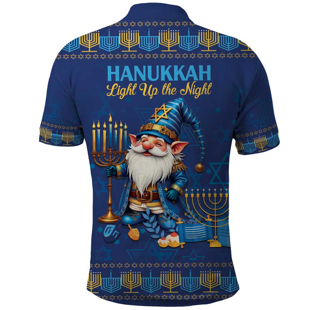 Hanukkah Jewish Star of David Polo Shirt Chilling With My Gnomies - Wonder Print Shop