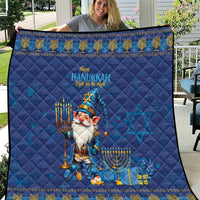 Hanukkah Jewish Star of David Quilt Chilling With My Gnomies - Wonder Print Shop