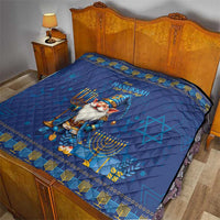 Hanukkah Jewish Star of David Quilt Chilling With My Gnomies - Wonder Print Shop