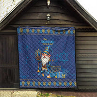 Hanukkah Jewish Star of David Quilt Chilling With My Gnomies - Wonder Print Shop