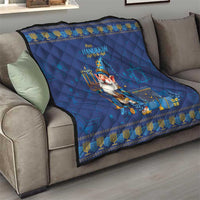 Hanukkah Jewish Star of David Quilt Chilling With My Gnomies - Wonder Print Shop