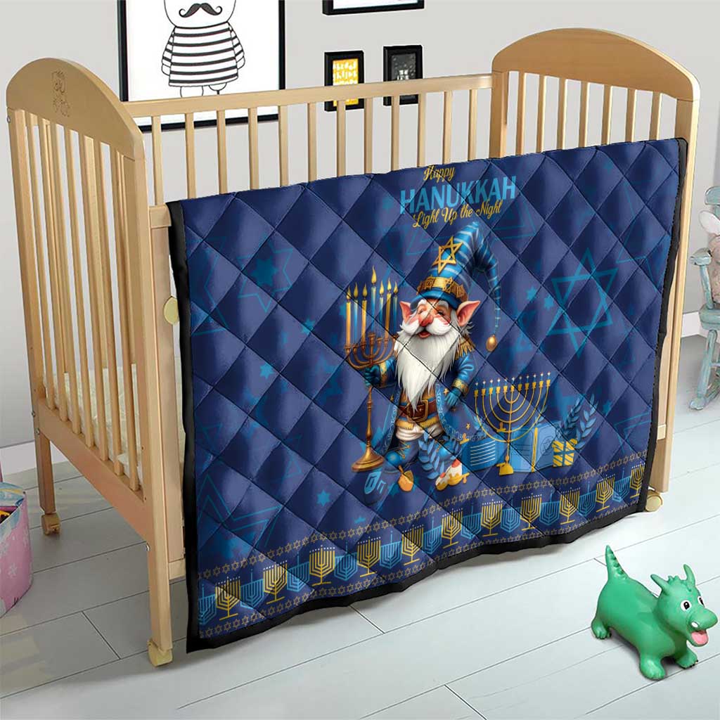 Hanukkah Jewish Star of David Quilt Chilling With My Gnomies - Wonder Print Shop