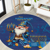 Hanukkah Jewish Star of David Round Carpet Chilling With My Gnomies