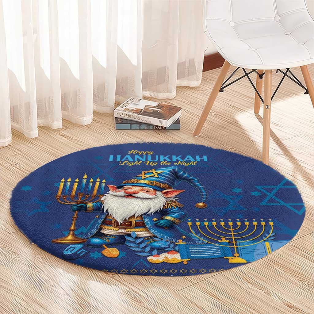 Hanukkah Jewish Star of David Round Carpet Chilling With My Gnomies