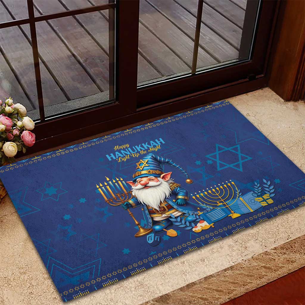 Hanukkah Jewish Star of David Rubber Doormat Chilling With My Gnomies - Wonder Print Shop