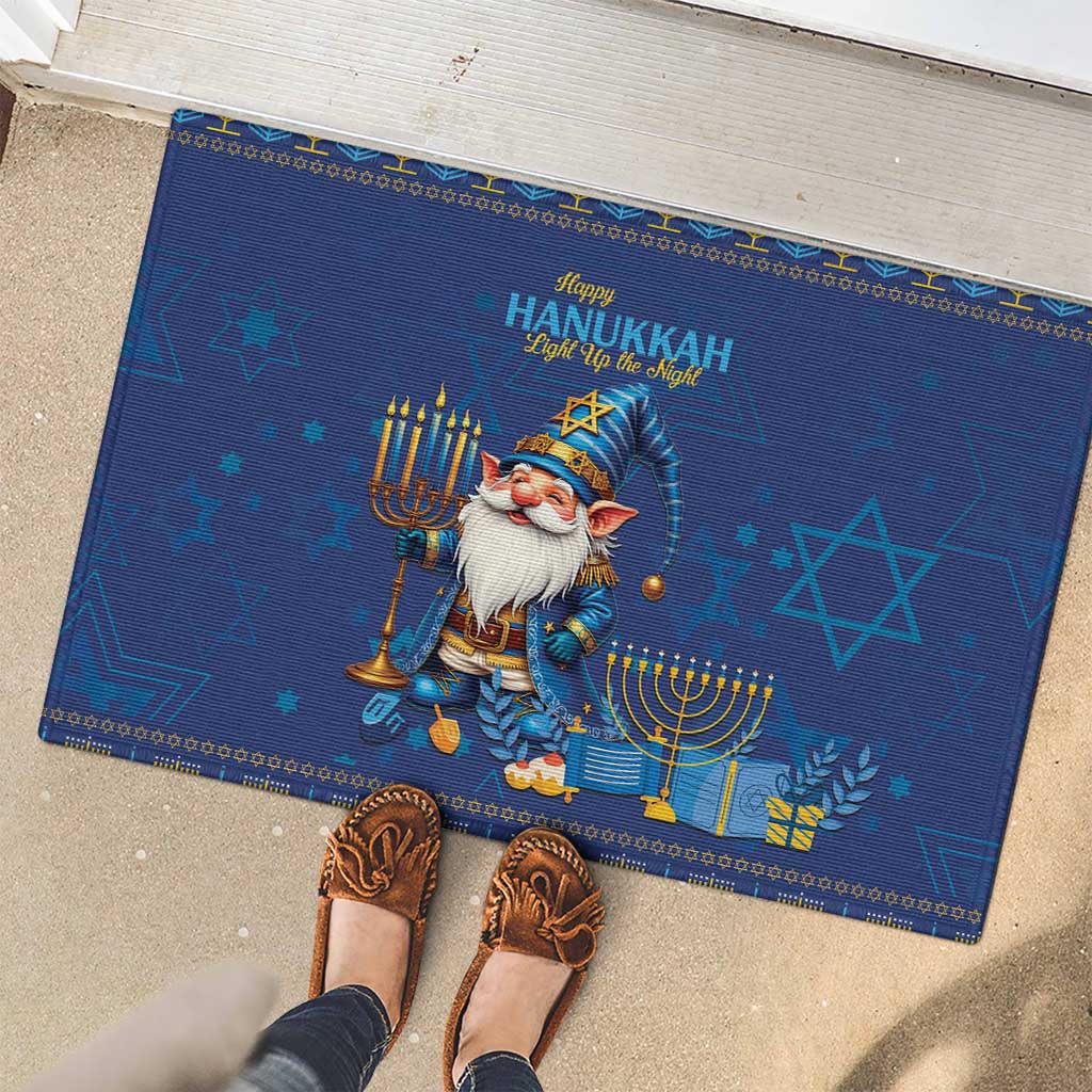 Hanukkah Jewish Star of David Rubber Doormat Chilling With My Gnomies - Wonder Print Shop